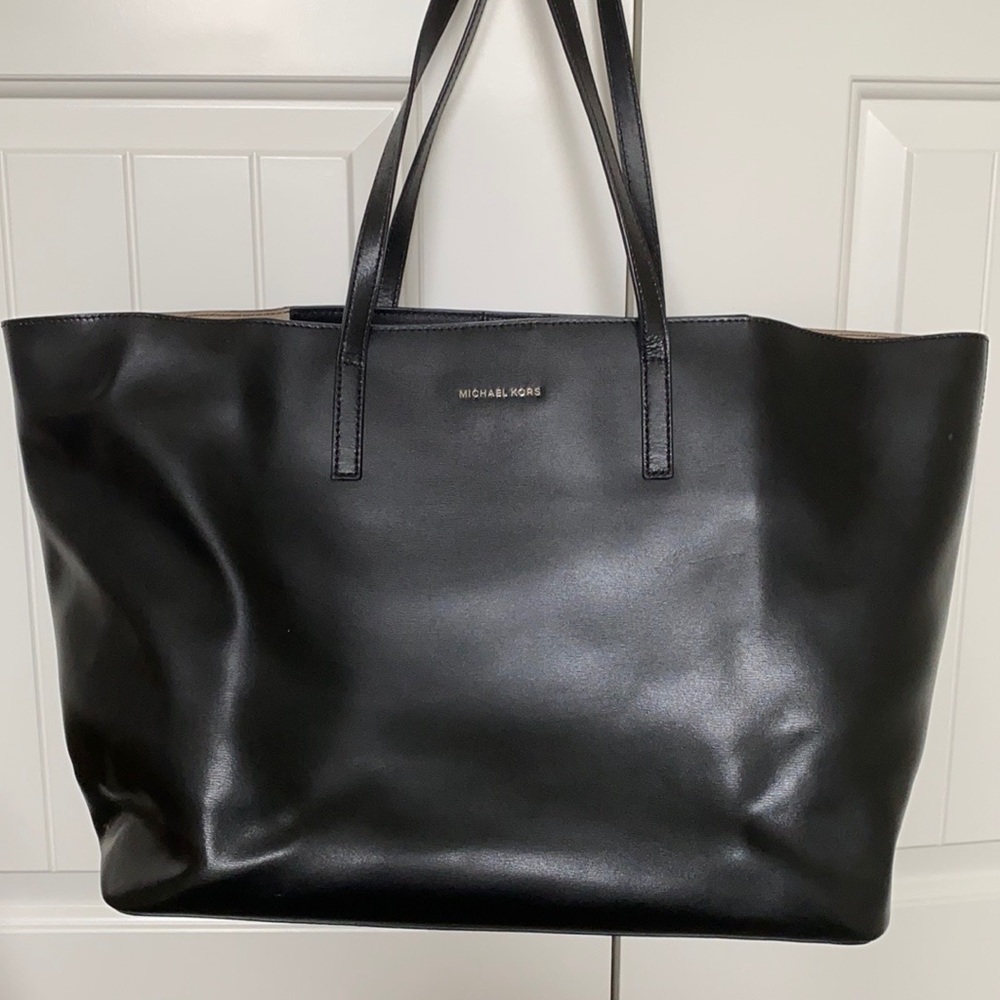 Authentic Black Michael Kors Emry XL Tote Leather